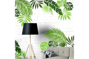 DIZZY DUCK DESIGNS Jungle Leaf Set of 6 Furniture Wall Floor Stencils for Painting