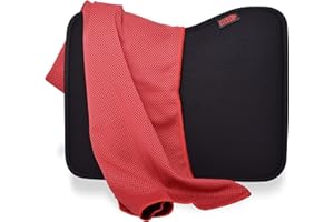 KEO ST. Rowing Machine Seat Pad - Low Profile Cushion for Concept 2, Hydrow, Nordictrack Rowers - Complete with Microfiber Cooling Towel