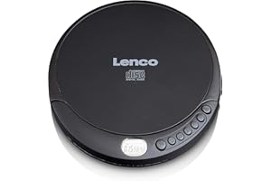 Lenco CD-010 - Tragbarer CD-Player Walkman - Diskman - CD Walkman - Mit Kopfhörern und Micro USB Ladekabel - Schwarz