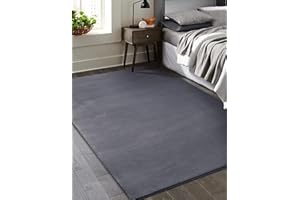 ‎MIAS TEPPICHE Mia´s Teppiche Luna kuschelig Warmer Fellteppich, weich und elegant, waschbar und Fußbodenheizung geeignet, Öko-Tex Zertifiziert, Anthrazit, 70 x 140 cm