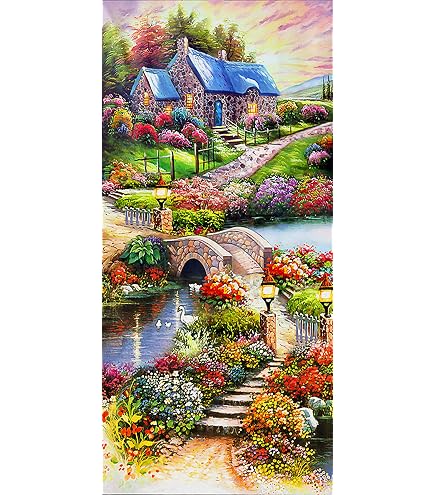 QENSPE Diamond Painting Sitzende Dame, Blumen Diamond Art Set