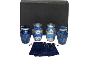 Eternal Harmony Keepsake Urns for Human AshesFor Cremation (Urns Carefully Handcrafted) with Elegant Finishes to Honor Your Loved One Navy