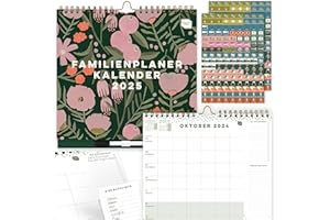 (in tedesco) ‘Familienplaner Kalender’ Boxclever Press con 6 colonne. Planner settimanale 16 mesi da metà Ago’24 - Dic’25. Calendario 2024 2025 con liste. Calendario 2025 per tutta la famiglia.