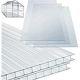 KESSER® 14x Polycarbonat Hohlkammerstegplatten 4mm | 10,25 m² Doppelstegplatte - 1210x605 | Stegplatte Gewächshausplatte | st