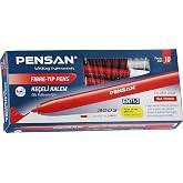 Pensan 3003 Ofis Tipi Ke&ccedil;eli Kalem Kırmızı- 10 Lu - PE3003KK10K