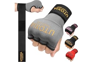 UTOXIA Boxing Hand Wraps Inner Gloves, Pro Boxing Elasticated Gel Gloves for Combat Sports, Pro Grip Boxing Inner Gloves For Men and Women