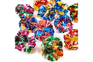Purring Pussy Cat Toy Crinkle Balls 12 Pack (12 Crinkle Balls)