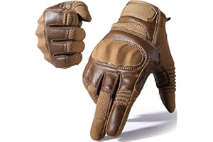 WTACTFUL Gants flexibles pour écran tactile pour moto, cyclisme, VTT, moto, équitation, course, camping, escalade, randonnée, chasse, travail, gants de sport, taille XL, marron