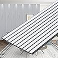 Plantex PVC Wall Panel/Louvers Panel for Wall/3d Wall Panel for Interior Wall Décor/Eco-Friendly Fluted Panel for Wall/- Pack of 5,Covers - 50 Sq. Ft (White and Black-12 Inch x 10 Ft)