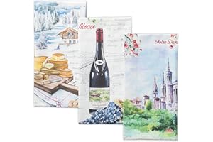 Maison d' Hermine 2 Pack 100% Cotton Soft Absorbent Kitchen Towels 20" x 27.75"