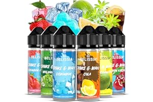 ‎BELISSIA Belissia Shake and Make - Set-Erfrischung | Hochdosiertes Lebensmittel Aroma 6x10 ml mit praktischer Schüttelflasche zum mischen. Zur Verwendung in Lebensmitteln
