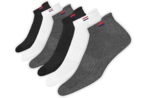 NAVYSPORT Męskie sportowe skarpetki z bawełnianej poduszki z zakładką sportową do biegania, siłowni, treningu, noszenia na co dzień. (Wielobarwny, 6 Par)