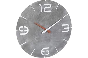 ‎TFA DOSTMANN TFA Dostmann Funk-Wanduhr Contour, Funkuhr, gut ablesbar, Beton-Optik, Kunststoff, Ø 350 x H 35 mm