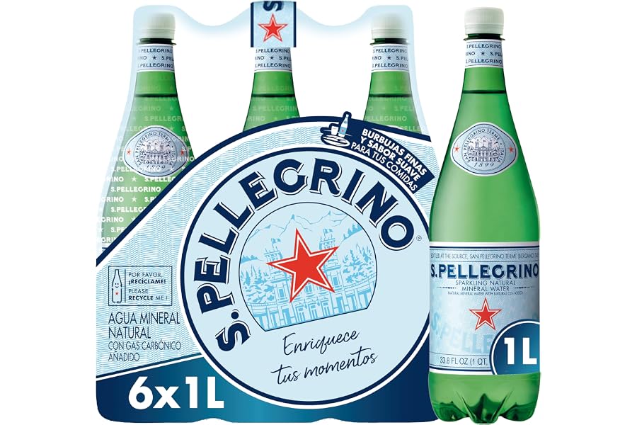 San Pellegrino Agua con Gas, 6 x 1L