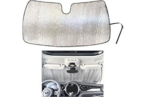 YELLOPRO AUTO YelloPro Custom Fit Reflective Front Windshield Sunshade for 2014 2015 2016 2017 2018 2019 2020 2021 Mini Cooper, Cooper S, Cooper SE, John Cooper Works Hardtop 2 Door Accessories [Made in USA]