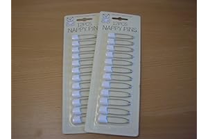 BEAUTIFUL BEGINNINGS Nappy pins 2 PACKS (24 nappy pins)