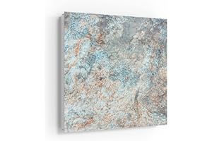 DEQORI Caja para llaves de color blanco, 30 x 30 cm, diseño de piedra descolorida, caja de llaves de cristal y metal, armario para llaves con 50 ganchos + 2 imanes, caja de diseño moderna magnética y