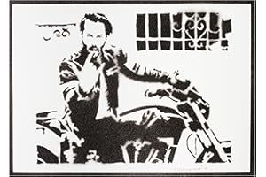moreno-mata Keanu Reeves Autentico Graffiti Hecho a Mano Handmade Poster Peliculas John W... Cuadros Decoracion Salon Modernos Regalos Originales para Hombre y Mujer
