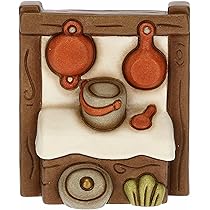 Statua Presepe THUN Donna Con Castagne - Ceramica Decorata A Mano, 8cm - Foto 3