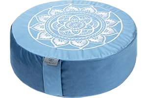 Florensi - Cojín de meditación (40,6 x 40,6 x 12,7 cm), almohada de meditación de terciopelo grande, cojín de yoga