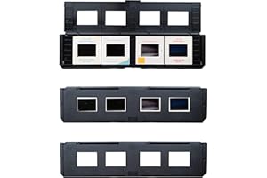 Magnasonic Long Tray Slide Film Holder for 35mm Compatible Film Scanners, Holds 4 Slides to Speed up Processing Time, Easy To Use, Gently Flattens and Protects Film Edges - Set of 3 (ST01)