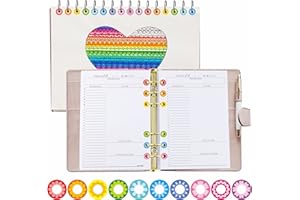 HEBAYY 3000 pezzi di adesivi di rinforzo del foro, 10 disegni di fiori freschi Protezioni del foro della carta Etichette autoadesive del cerchio di rinforzo della perforazione per fogli di carta sciolti