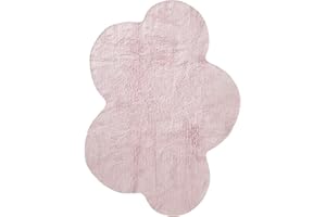 Benuta Alfombra Infantil (Bambini Cloud | Alfombra para de Juego y habitación de los Niños, algodón, Rosa, 120x160 cm