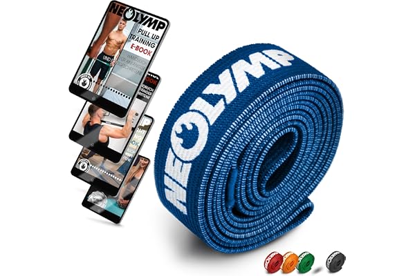 NEOLYMP Bandes Élastiques de Musculation Longues avec E-Book - Résistantes et Lavables, Accessoire de Fitness, Bande de Résistance, Élastiques de Sport