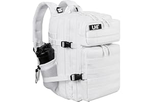 LHI Mochila Militar Táctica Hombre 45L Grande Impermeable – Mochila Molle para Senderismo, Supervivencia, Crossfit, Gimnasio, Viaje y Outdoor