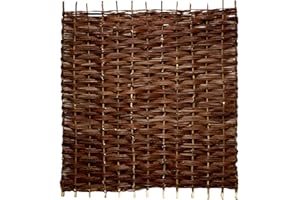 Papillon Premium Weave Willow Hurdle Woven Wicker Wattle Garden Fence Panel (1.8m x 1.8m)