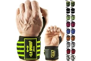 C.P. SPORTS C.P. Muñequeras Deportivas, Vendas de Fitness, Vendaje para Culturismo, muñequera, Deportes de Fuerza, Hombres, Mujeres, 2 años de garantía