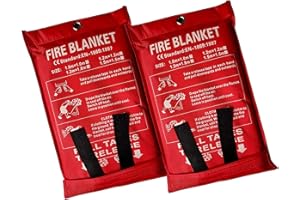 Lonnsaffe Isolations-Feuerlöschdecke aus Glasfaser (2er-Pack (1.0x1.0m)) (2PACK1.0x1.0)