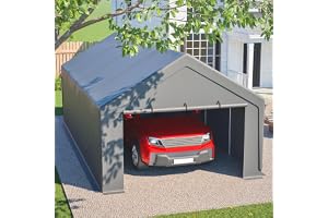 Carport tält, tältgarage vinterfest,garagetält 400 B x 765 Tx311H cm | Gott om utrymme, avtagbara sidoväggar, robusta ben, enkel montering, väderbeständig, UV-strålning, för bil, trädgårdsfester