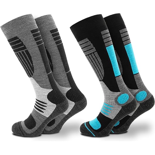 5 Paires Chaussettes Chaudes Femme - Laine Thermique - Taille 35-42 - Épaisses, Confortables - Pour Randonnée, Ski, Hiver
