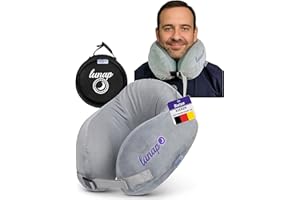 ‎LUNAP lunap Hohes Nackenkissen Flugzeug Aufblasbar + Memory Foam | Nackenkissen Aufblasbar weich | Nackenhörnchen Erwachsene | Nackenhörnchen Reise | Auto Nackenkissen | Reisekissen Flugzeug |