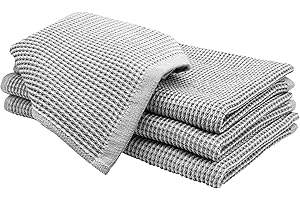 ZOLLNER Ścierka Kuchenna 4 Szt. Wafel z Bio-Bawełny 50x70 cm Szara