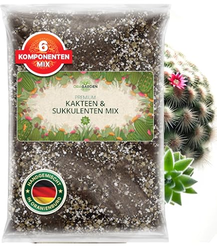 GOTVUGE Sukkulenten- Und Kaktus-Erde – 1 Liter, Grobes Substrat Mit Guter Drainage