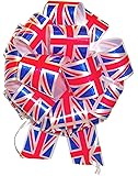 Jaffa Imports 5 x UNION JACK Pull Bows - XMAS Gift Basket Christmas Hamper Ribbon (50mm)