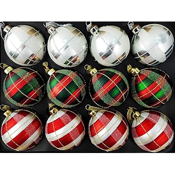 My Goodbuy24 24 Teiliges Set Weihnachtskugeln Echtglas