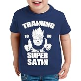 T-Shirt Enfant Dragon Ball Z - 100% Coton, Imprimé Goku, Vegeta - Coupe Regular, Manches Courtes