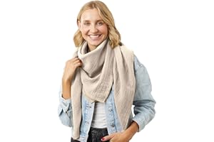 Salt & Sand Musselin Tuch Damen PREMIUM QUALITÄT/Schals & Tücher für Damen/Halstuch Damen/Musselin Schal Damen/Musselintuch Damen/Halstuch - ÖKO-TEX 100 - besonders hautfreundlich