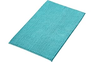 ‎DECOMIRA Decomira Badematte rutschfest | Als Badteppich Set kombinierbar | Badezimmer-Teppich Bad-Vorleger waschbar aus Chenille | Duschvorleger für Dusche, Badewannen, WC Deko | Petrol Türkis - 40x60 cm