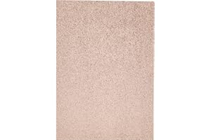 Dovecraft A4 Double - Sided Glitter Card 350GSM - Non Shed - Acid & Lignin Free - for Die - Cutting, Cricut, Brother & Silhouette - for Party, Papercraft, Stationery & Home Decor, Rose Gold (6 Pack)