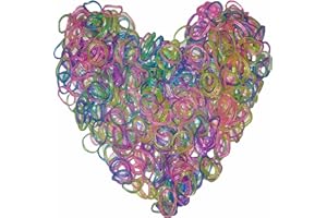 Yowamho 900 gomas elasticas Color Luminoso Mixto con 24 S-clips y 1 ganchillo pequeño, gomas elásticas para pulseras.