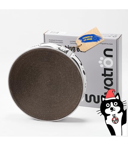 2-in-1 Katzenkratzbett & Lounge – Aus Wellpappe & MDF, Bis 50 Kg – Mit Spielzeug & Katzenminze