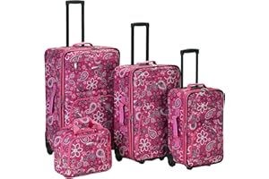 Rockland Impulse 4-Piece Softside Upright Luggage Set
