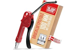 mr. soda blaster | Druckluftpistole geräuscharm in Industriequalität - Luftpistole | Luftdruckpistole | Ausblaspistole reinigt leise Oberflächen | Druckluft Zubehör für Kompressor | AP-SL-100