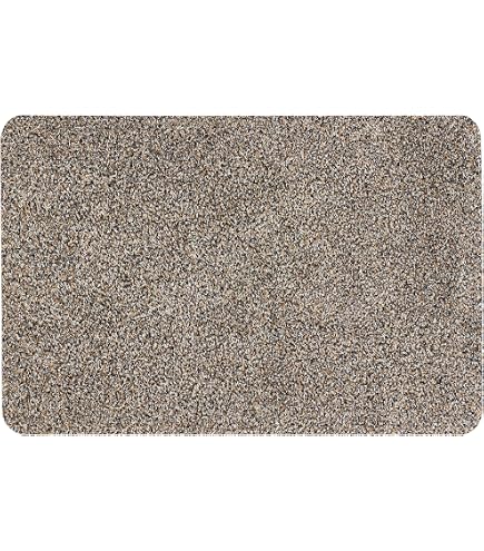 Lifewit Paillasson D'Intérieur Ultra Absorbant - Microfibre Chenille, Antidérapant, Profil Bas, Lavable En Machine, 90x60 Cm, Gris