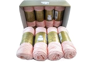 MORILLAS PACK 8 ZEPELINES Algodón perlé 100% egipcio mercerizado para DIY y tejer a mano labores de ganchillo o punto con un acabado elegante. (8 X 75gr)… (5, ROSA 8)