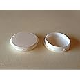 Hinge and Bracket Supplies 10 x 35mm White Cabinet Hinge Hole Covers